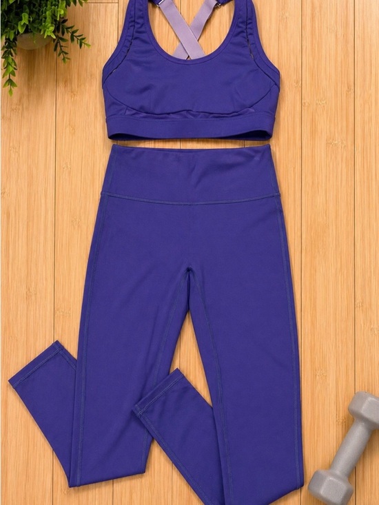 Fabletics Pants - Fabletics Purple High-Waist Active Leggings High Impact Sports Bra Set Size XS
